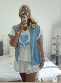 Gilet sans manches étoile bleu