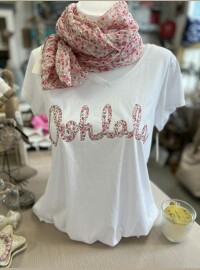 T-shirt Ohlala Liberty blanc