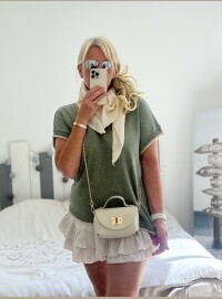 Carre gaze de coton beige