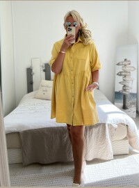 Robe jean jaune
