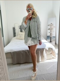 Chemise gaze de coton dolce vita kaki