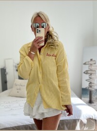 Chemise gaze de coton dolce vita jaune