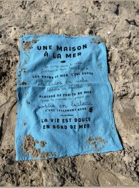 Torchon Une maison bleu jean