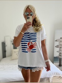 T-shirt marinière crabe