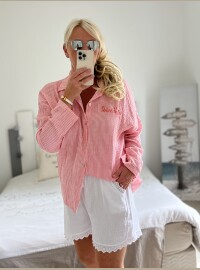 Chemise gaze de coton dolce vita corail