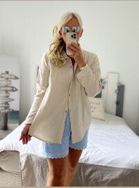 Chemise gaze beige