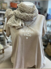 T-shirt Dolce vita taupe