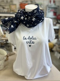 T-shirt Dolce vita blanc marine
