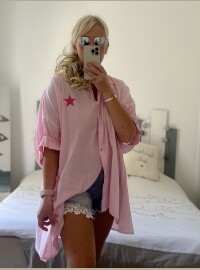 Chemise ovesize T38/46 iconic rose
