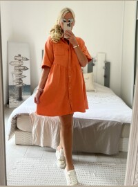 Robe jean orange