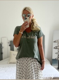 T-shirt la vie kaki