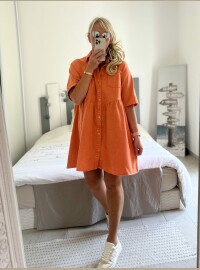 Robe jean orange