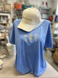 T-shirt poisson Liberty bleu