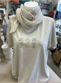 T-shirt poisson Liberty beige