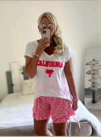 T-shirt blanc fluo California