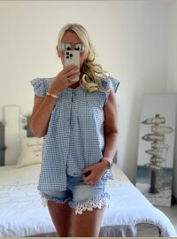 Tunique Vichy bleu