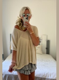 Top fin pailleté oversize