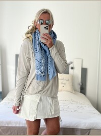Écharpe bandana bleue