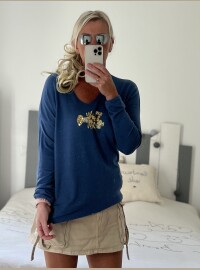 Pull fin homard bleu