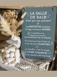 Pancarte La salle de bain