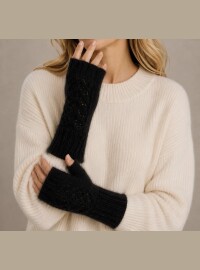 Mitaines ajourées noires