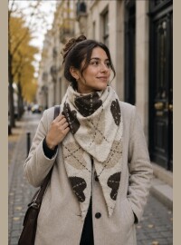 Écharpe beige