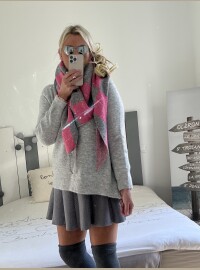Écharpe gris rose pep’s