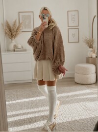 Pull ballon taupe T38/46