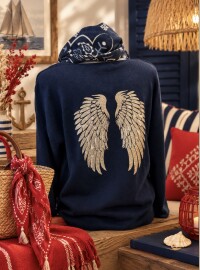 Pull ailes d’anges dos Marine