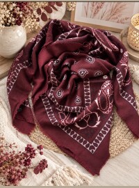 Écharpe bandana bordeaux